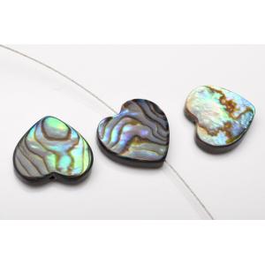 【8粒セット】(縦穴)アバロンシェル ハート　14mm　粒売り_T583-14