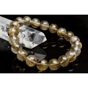 1点物】人気◇板状金針 タイガータイチンルチルクォーツ 9.5mm