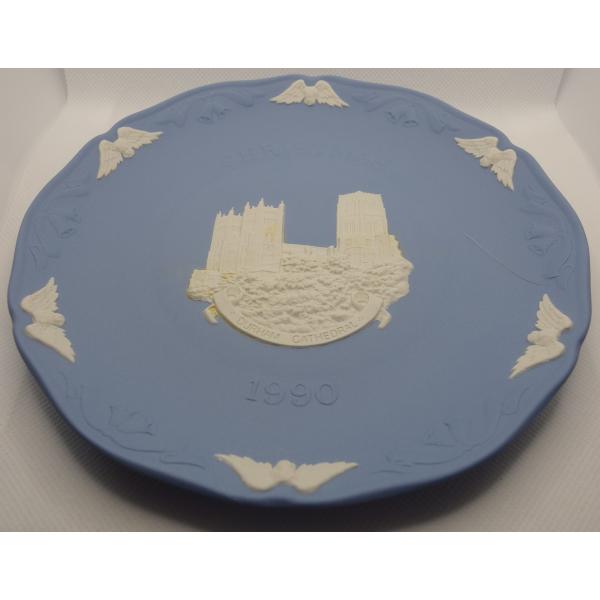 ☆一部難あり　ウエッジウッド　１９９０年　クリスマスプレート　DURHAM CATHEDRAL