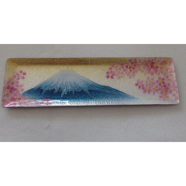 伝統工芸　尾張七宝　ペン皿　「富士桜」