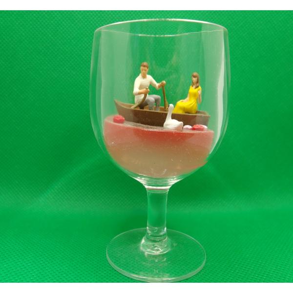 赤ワイングラス型置物　小物　ほっとする