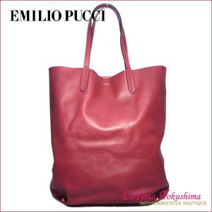 EMILIO PUCCI　エミリオ・プッチ　レザー　トートバッグ　（レッド）　36BC75　【美品】｜lato