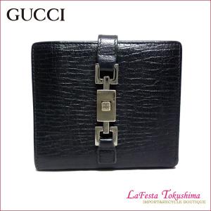 GUCCI　グッチ　ジャッキー　２つ折り財布　（ブラック）｜lato