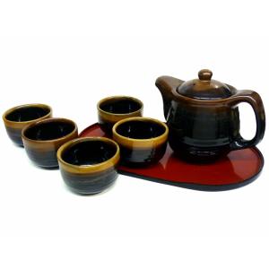 人間国宝 十三代中里太郎右衛門絵唐津湯呑5客 陶器 陶芸 湯飲み 作家
