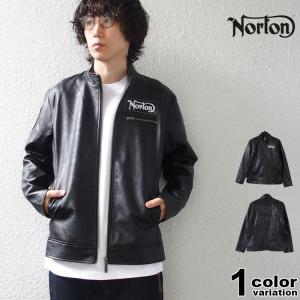 ノートン（NORTON） レザー ライダース ジャケット フェイクレザー