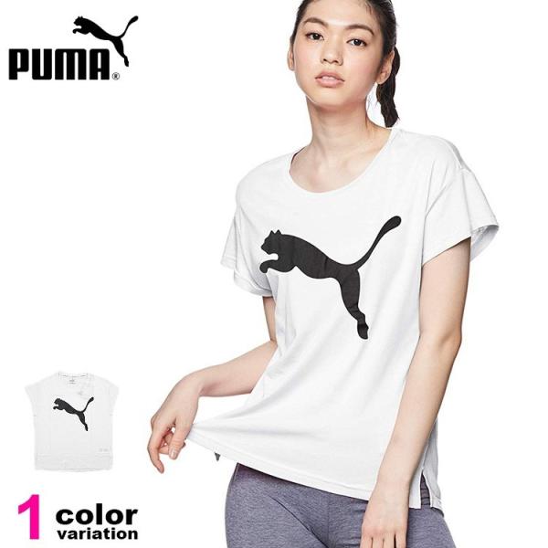PUMA プーマ Tシャツ 半袖 Active ロゴ TEE レディース トップス