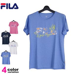FILA フィラ 半袖 Tシャツ レディース 吸水速乾 UV対策 吸汗 ドライ フィット トレーニングシャツ ランニング ダンス フィットネス