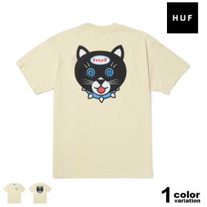 HUF Tシャツ ハフ Tシャツ 半袖 メンズ トップス バックプリント ネコ プリント 猫 HYPNO CAT S/S TEE