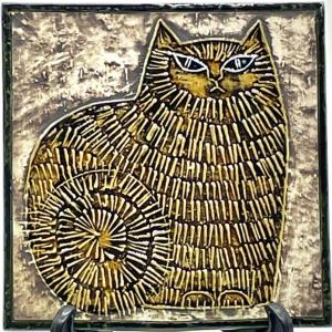 リサ ラーソン 陶板 Katt 猫 UNIK スウェーデン Gustavsberg グスタフスベリ ねこ 北欧 ネコ｜latte-de-antiques