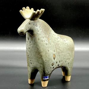 極上品 リサラーソン  ヘラジカ 大きな動物園 STORA ZOOシリーズ グスタフスベリ Gustavsberg スウェーデン 北欧｜latte-de-antiques