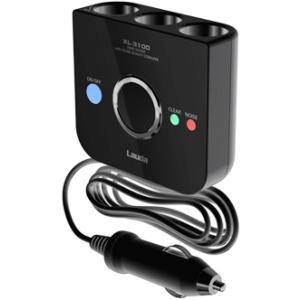 ノイズレスSuper電源ソケット「PLUSING（プラッシング）」（3連ブラック）　USBポート付き...