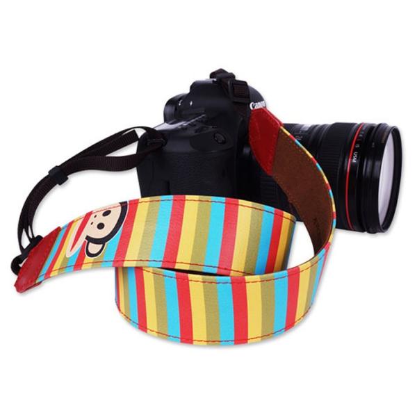 paul frank/ポールフランク SLR/DSLRカメラ用 ストライプ柄 ネックストラップ 13...