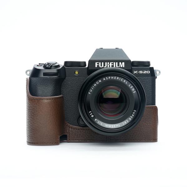 TP Original FUJIFILM X-S20用 ボディーハーフケース ダークブラウン ［国内...
