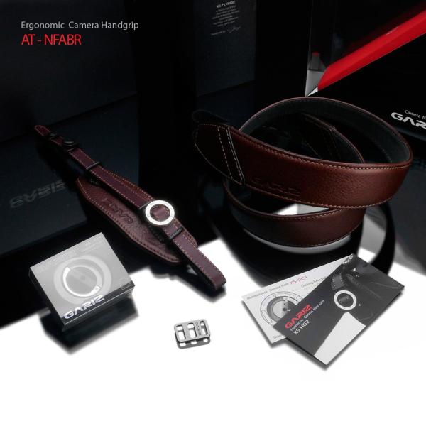 GARIZ/ゲリズ Italian Leather with Alcantara カメラネックストラ...