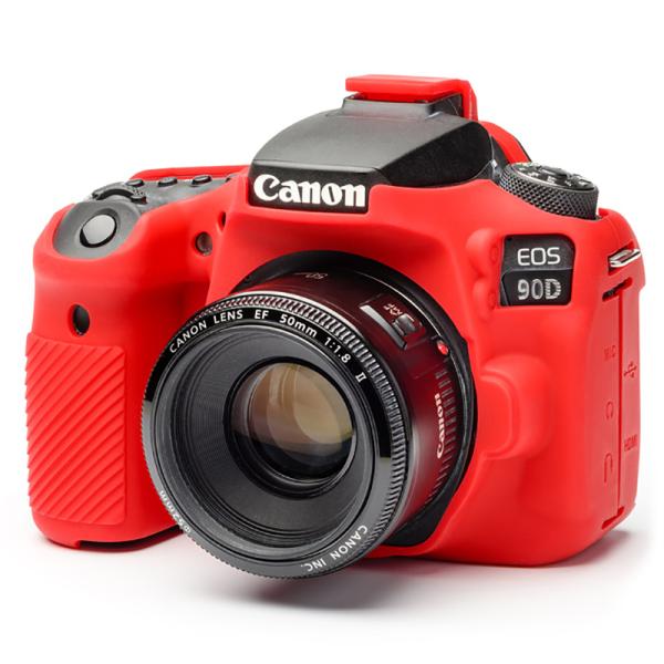 EASY COVER/イージーカバー EOS 90D 用 レッド 液晶保護フィルム付属