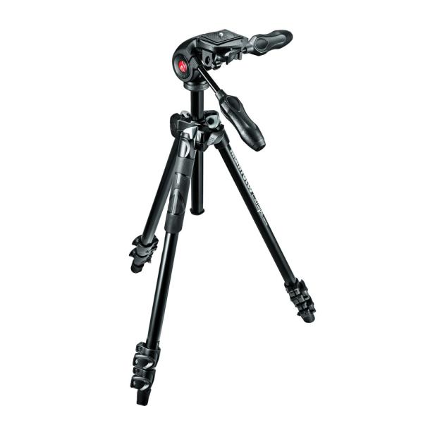 Manfrotto/マンフロット 290LIGHTアルミニウム3段三脚＋3ウェイ雲台キット MK29...