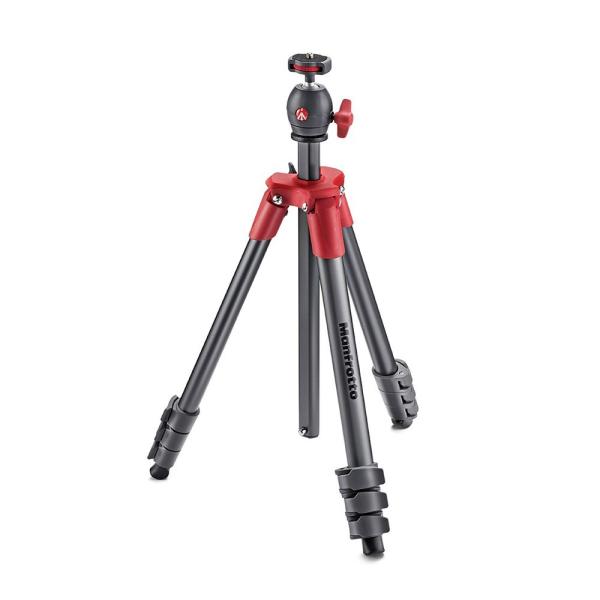 Manfrotto/マンフロット 三脚 COMPACT Light フォトキット アルミ 4段 レッ...