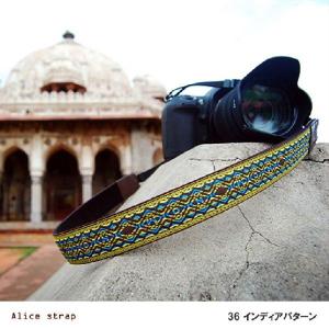 Alice strap　カメラストラップ　No.36『インディアンパターン』｜laughs