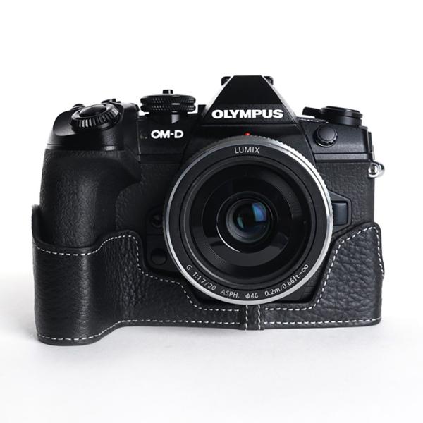 TP Original OLYMPUS E-M1 Mark2 用 ボディーハーフケース ブラック ［...