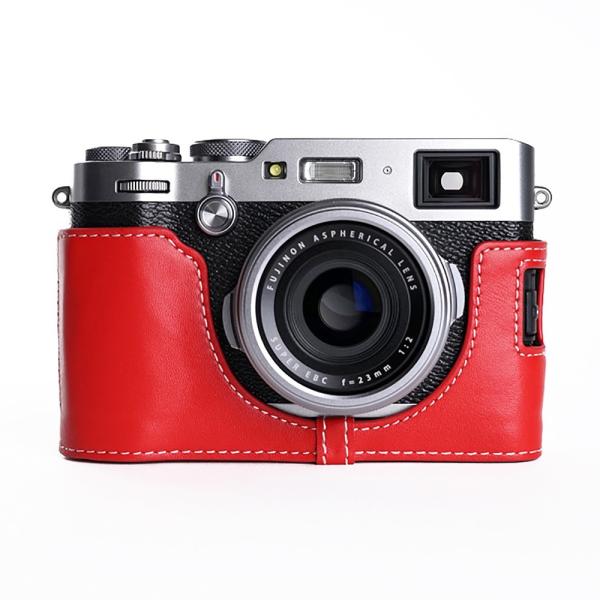 TP Original FUJIFILM X100F 用 ボディーハーフケース レッド ［国内正規品...
