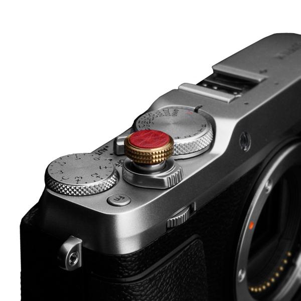 GARIZ/ゲリズ イタリアンレザー ソフトレリーズシャッターボタン(ネジ式) 12mm レッド X...