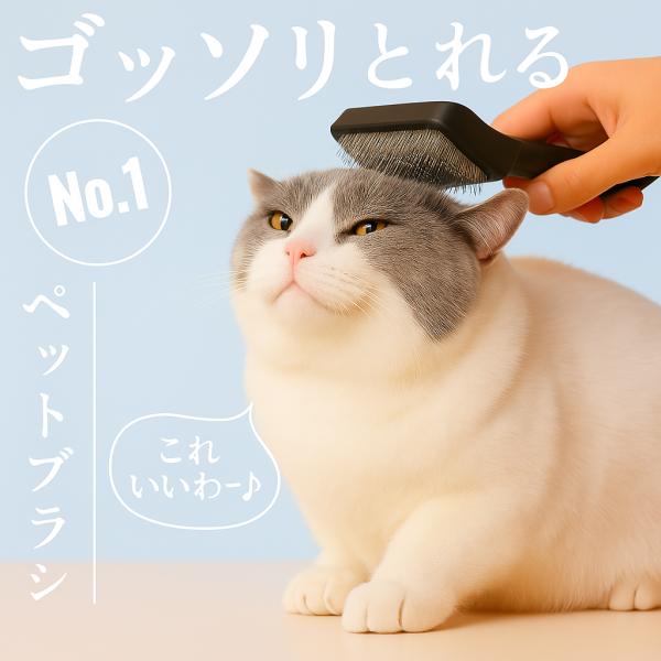 犬 猫 ブラシ ペット用 スリッカーブラシ 抜け毛取り 毛玉取り 痛くない ブラッシング トリミング...