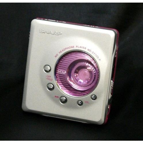 SHARP シャープ MD-ST700-P ピンク ポータブルミニディスクプレーヤー MDLP対応 ...