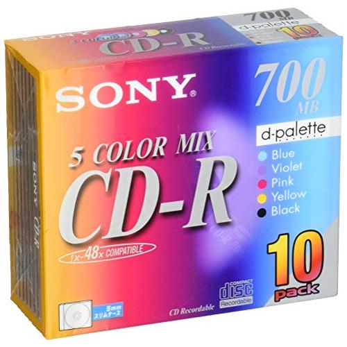 ソニー CD-Rメディア 1-48倍速 5mmケース 10枚 10CDQ80EXS