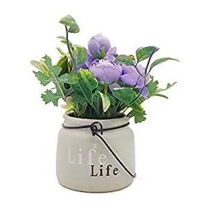 Twinkle Bubble 光触媒 造花 おしゃれ 花瓶付き 人工観葉植物 室内 インテリア 飾り 撮影 花 紫 盆栽 鉢植え パープル 紫 Hbr38 Vsp05t3ic ラベンダーミント 通販 Yahoo ショッピング