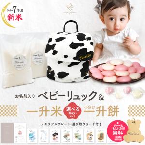 名入れ無料 ベビーリュック アニマル柄 + 一升餅 セット 選び取りカード 一升餅リュック 1歳 誕生日プレゼント 一生餅 小分け 個包装 ギフト｜ペット&ベビーのお店e.x.p.japon