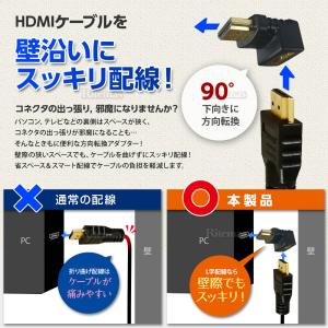 HDMI延長用アダプター 90度 下向き HD...の詳細画像2