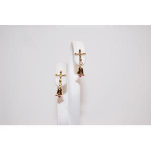 CHANEL シャネル カメリア ピアス K18YG イエローゴールド オニキス