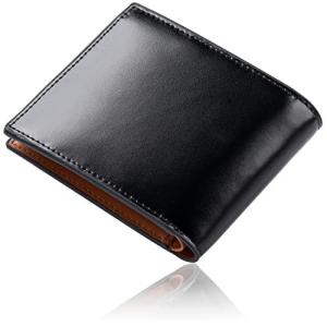 財布 コードバン調/カーボン レザー box型小銭入れ 二つ折り財布 