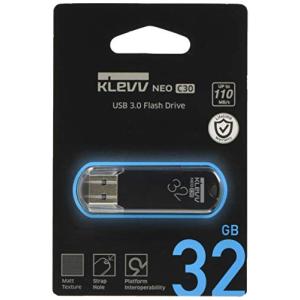 エッセンコアクレブ KLEVV USBメモリ 32GB USB3.0 キャップ式 ストラップホール付 NEO C30 シリーズ ブラック K032GU