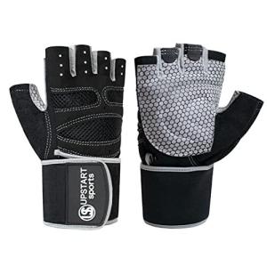 UPSTARTsports トレーニンググローブ リストフラップ付き筋トレグローブ 男女兼用 UPS-TRG-BK