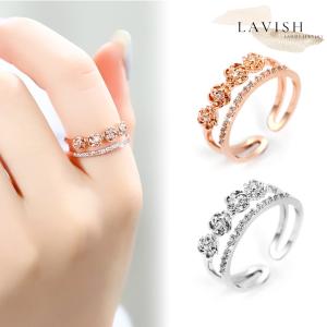 リング アクセサリー 指輪 レディース フリーサイズリング カーネーションループ リング シルバー925