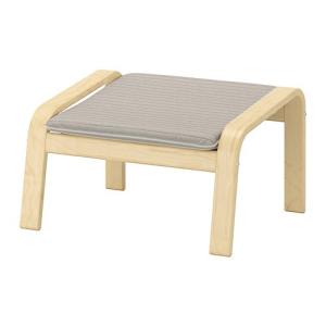 IKEAフットスツールPOANG バーチ材突き板, クニーサ ライトベージュ送料￥750!代引き可