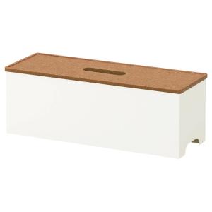 IKEA ケーブルマネジメントボックス  KVISSLE コルク/ホワイト 送料￥750!代引き可｜ラビスタ