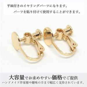 イヤリング パーツ 金具 丸皿 ネジバネ式 K...の詳細画像1