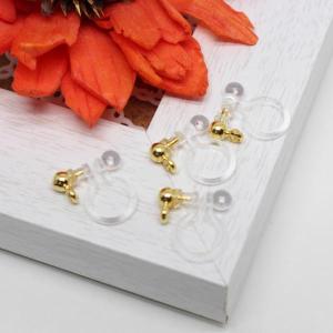 ノンホールピアス 樹脂 パーツ ゴールド 10...の詳細画像3