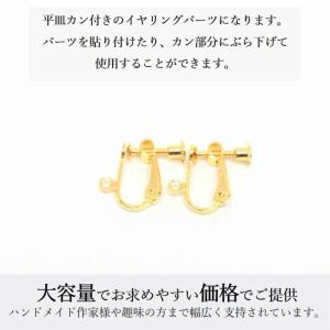 イヤリング金具 ネジバネ式 丸皿 4mm カン...の詳細画像1