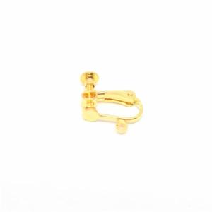 イヤリング金具 ネジバネ式 丸皿 4mm カン...の詳細画像2