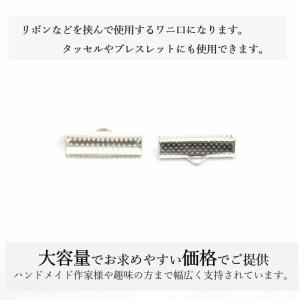 ワニ口 紐止め 20mm 紐留め帽 リボン留 ...の詳細画像1