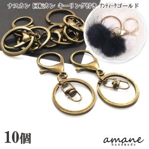 ナスカン 金具 キーホルダー金具 キーリング 回...の商品画像