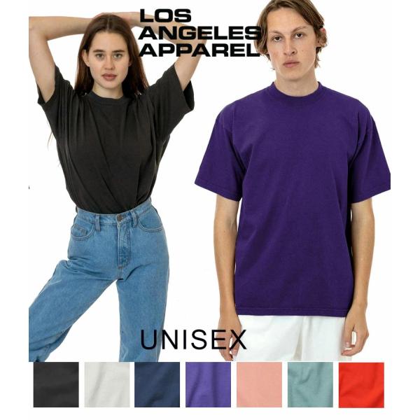 LOS ANGELES APPAREL 1801GD S/S GarmntDye Crew Neck...