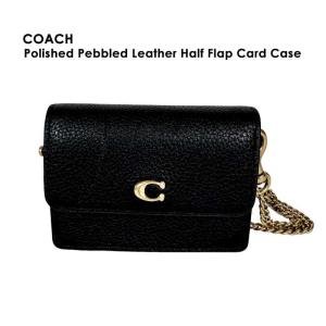 COACH コーチ ハーフ フラップ カード ケース C6718 カードケース カードホルダー カード入れ ショルダーストラップ付き コンパクト 本革 革 レザー レディース｜laxny-yh