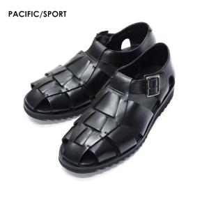 PARABOOT パラブーツ PACIFIC/SPORT NOIRE-LIS NOIR 123312 パシフィック グルカサンダル レザー サンダル メンズ 靴  ブラック 黒 おしゃれ｜laxny-yh