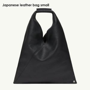 MM6 エムエムシックス S54WD0043 P4344 Japanese leather bag medium ジャパニーズ レザー バッグ ミディアム トートバッグ ブラック レディース ロゴ｜laxny-yh