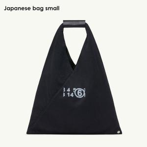 MM6 エムエムシックス S54WD0043 P5224 Japanese bag small ジャパニーズ バッグ スモール トートバッグ ブラック レディース ロゴ コットン｜laxny-yh