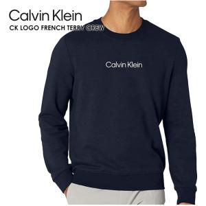 Calvin Klein カルバンクライン 40FM268 M CK LOGO FRENCH TERRY CREW メンズ スウェット トレーナー 長袖 トップス 人気 定番 ギフト｜laxny-yh